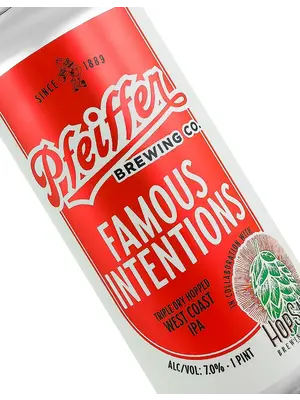 Pfeiffer Brewing/Hop Saint Brewing "Famous Intentions" Triple Dry Hopped West Coast IPA 16oz Can - Anaheim, CA
