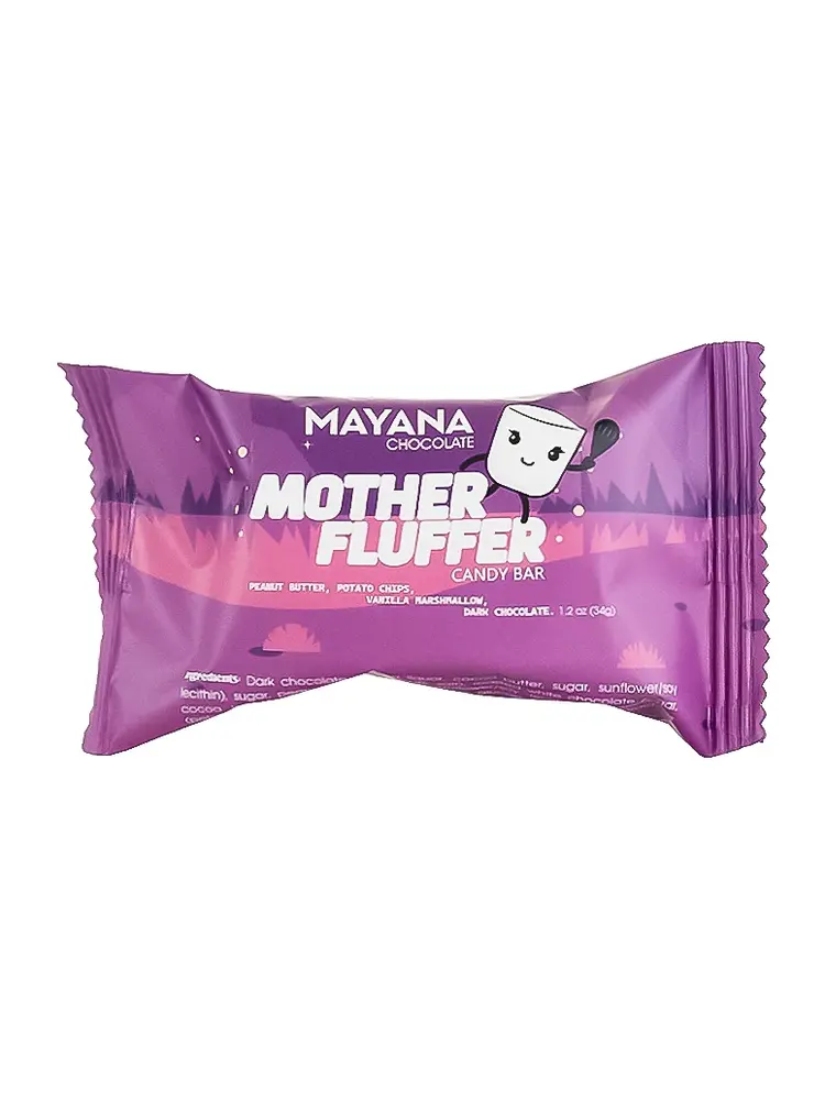 Mayana Chocolate "Mother Fluffer" Peatnut Butter, Potato Chips, Vanilla Marshmallow, Dark Chocolate 1.5oz Bar, Spooner, Wisconsin