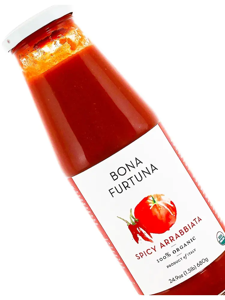 Bona Furtuna "Spicy Arrabbiata" Tomato Sauce 24.9oz Jar, Italy