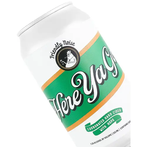 Friendly Noise "Here Ya Go" Hard Cider With Fresh Hops 12oz Can - Moorpark, CA Friendly Noise "Here Ya Go" Hard Cider With Fresh Hops 12oz Can - Moorpark, CA