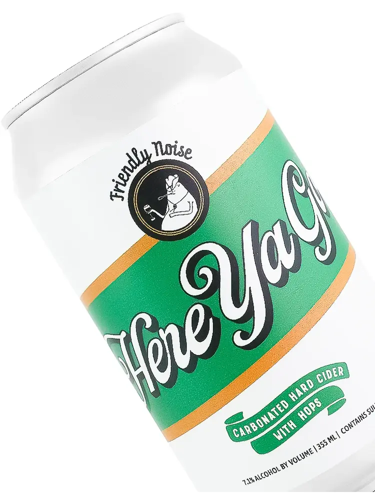 Friendly Noise "Here Ya Go" Hard Cider With Fresh Hops  12oz Can - Moorpark, CA