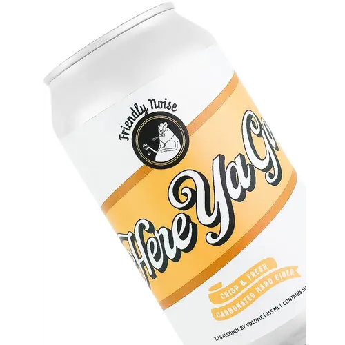Friendly Noise "Here Ya Go" Crisp & Fresh Hard Cider 12oz Can - Moorpark, CA Friendly Noise "Here Ya Go" Crisp & Fresh Hard Cider 12oz Can - Moorpark, CA