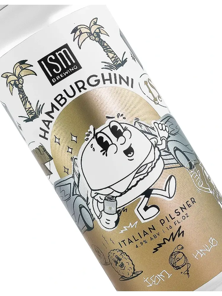 ISM Brewing/Hamburgers Nice "Hamburghini" Italian Pilsner 16oz Can - Long Beach, CA