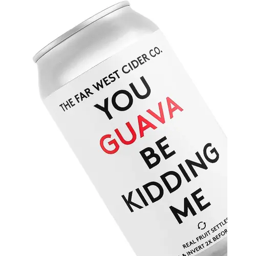 Far West Cider "You Guava Be Kidding Me" Cider 12oz Can - Richmond, CA Far West Cider "You Guava Be Kidding Me" Cider 12oz Can - Richmond, CA