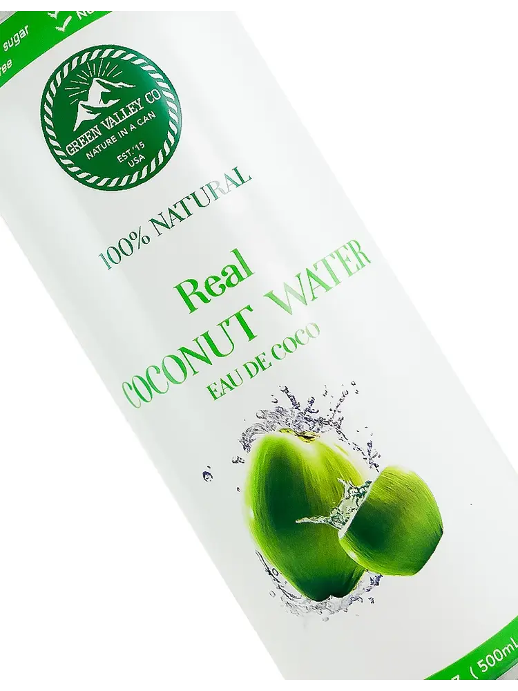 Green Valley "Original" Real Coconut Water 16.9oz Can, Vietnam
