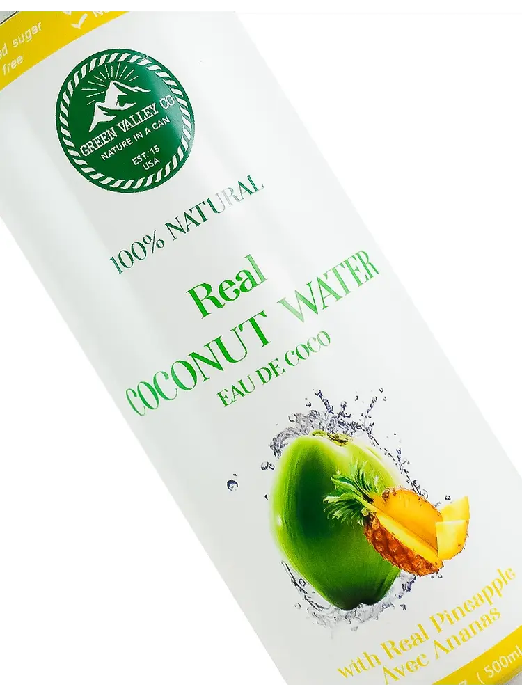 Green Valley Real Pineapple Coconut Water 16.9oz Can, Vietnam