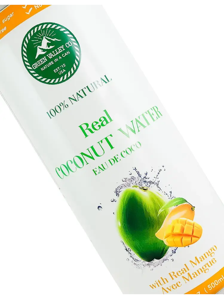 Green Valley Real Mango Coconut Water 16.9oz Can, Vietnam