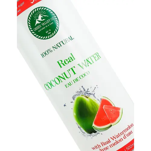 Green Valley Real Watermelon Coconut Water 16.9oz Can, Vietnam Green Valley Real Watermelon Coconut Water 16.9oz Can, Vietnam