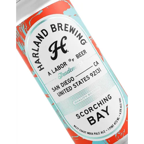 Harland Brewing "Scorching Bay" West Coast India Pale Ale 16oz Can - San Diego, CA Harland Brewing "Scorching Bay" West Coast India Pale Ale 16oz Can - San Diego, CA