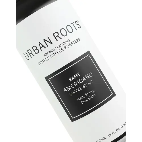 Urban Roots/Temple Coffee Roasters "Kaffe Americano" Coffee Stout 16oz Can - Sacramento, CA Urban Roots/Temple Coffee Roasters "Kaffe Americano" Coffee Stout 16oz Can - Sacramento, CA