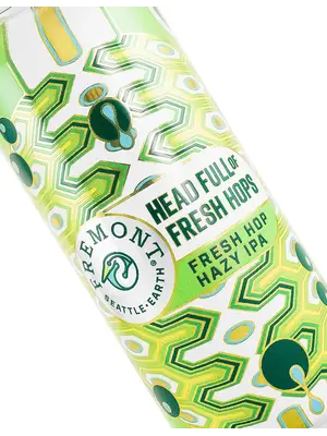 Fremont Brewing "Head Full of Fresh Hops" Fresh Hop Hazy IPA 16oz Can - Seattle, WA