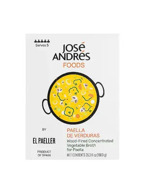 Jose Andres "Paella De Verduras" Wood-Fired Concentrated Vegetable Broth For Paella 35.3oz Can, Spain