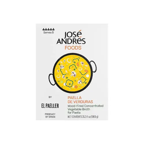 Jose Andres "Paella De Verduras" Wood-Fired Concentrated Vegetable Broth For Paella 35.3oz Can, Spain