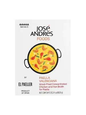 Jose Andres Paella Valenciana Wood-Fired Concentrated Chicken & Hen Broth 35.3oz Can, Spain