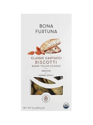 Bona Furtuna "Classic" Cantucci Biscotti Baked Italian Cookies 7oz Box, Italy