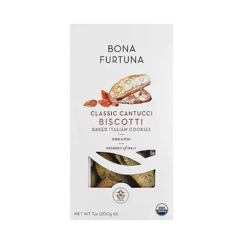 Bona Furtuna "Classic" Cantucci Biscotti Baked Italian Cookies 7oz Box, Italy Bona Furtuna "Classic" Cantucci Biscotti Baked Italian Cookies 7oz Box, Italy