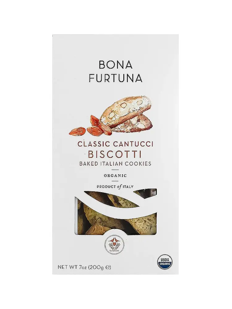 Bona Furtuna "Classic" Cantucci Biscotti Baked Italian Cookies 7oz Box, Italy