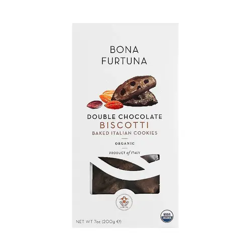 Bona Furtuna "Double Chocolate" Biscotti Baked Italian Cookies 7oz Box, Italt Bona Furtuna "Double Chocolate" Biscotti Baked Italian Cookies 7oz Box, Italt