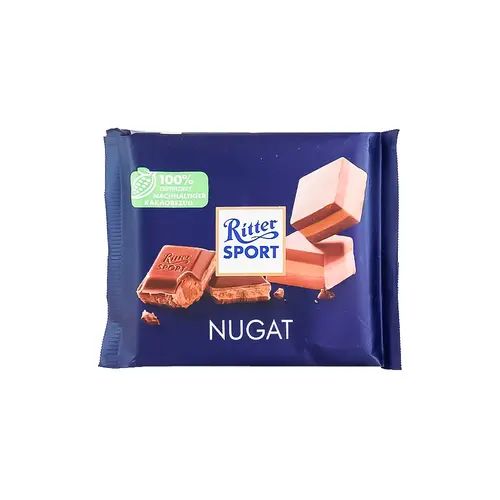 Ritter Sport "Nugat" Nougat Praline Chocolate Bar 3.5oz Bar, Germany Ritter Sport "Nugat" Nougat Praline Chocolate Bar 3.5oz Bar, Germany