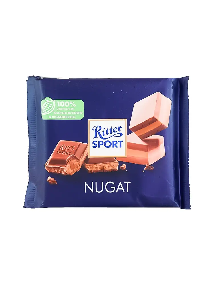 Ritter Sport "Nugat" Nougat Praline Chocolate Bar 3.5oz Bar, Germany