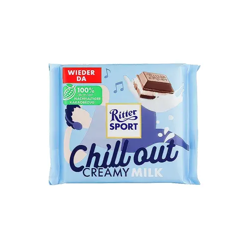 Ritter Sport "Chill Out" Creamy Milk Chocolate 3.5oz Bar, Germany Ritter Sport "Chill Out" Creamy Milk Chocolate 3.5oz Bar, Germany