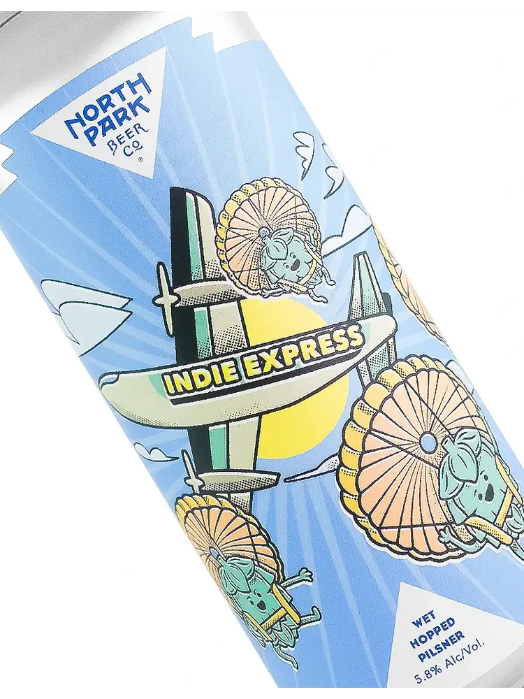 North Park Beer "Indie Express" Wet Hopped Pilsner 16oz Can - San Diego, CA