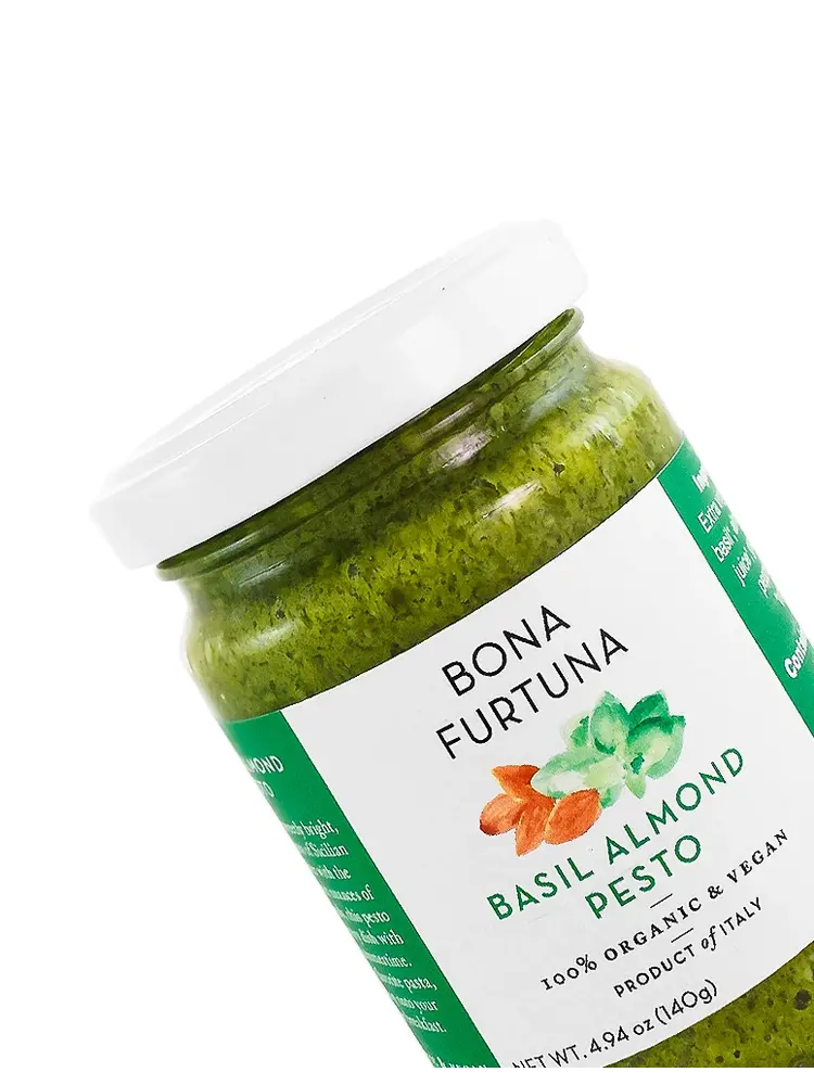 Bona Furtuna "Basil Almond" Pesto 4.94oz Jar, Italy