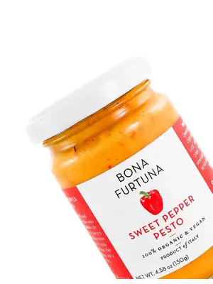 Bona Furtuna "Sweet Pepper" Pesto 4.58oz Jar, Italy