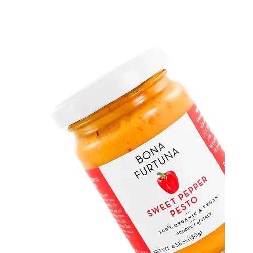 Bona Furtuna "Sweet Pepper" Pesto 4.58oz Jar, Italy Bona Furtuna "Sweet Pepper" Pesto 4.58oz Jar, Italy