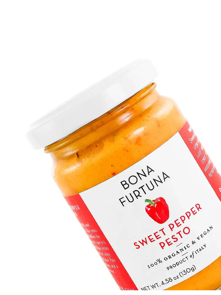 Bona Furtuna "Sweet Pepper" Pesto 4.58oz Jar, Italy