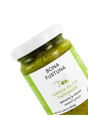 Bona Furtuna "Green Olive" Tapenade 4.94oz Jar, Italy
