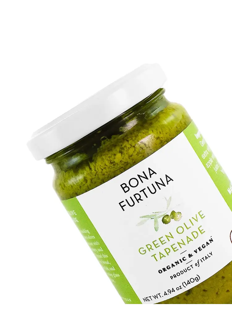 Bona Furtuna "Green Olive" Tapenade 4.94oz Jar, Italy