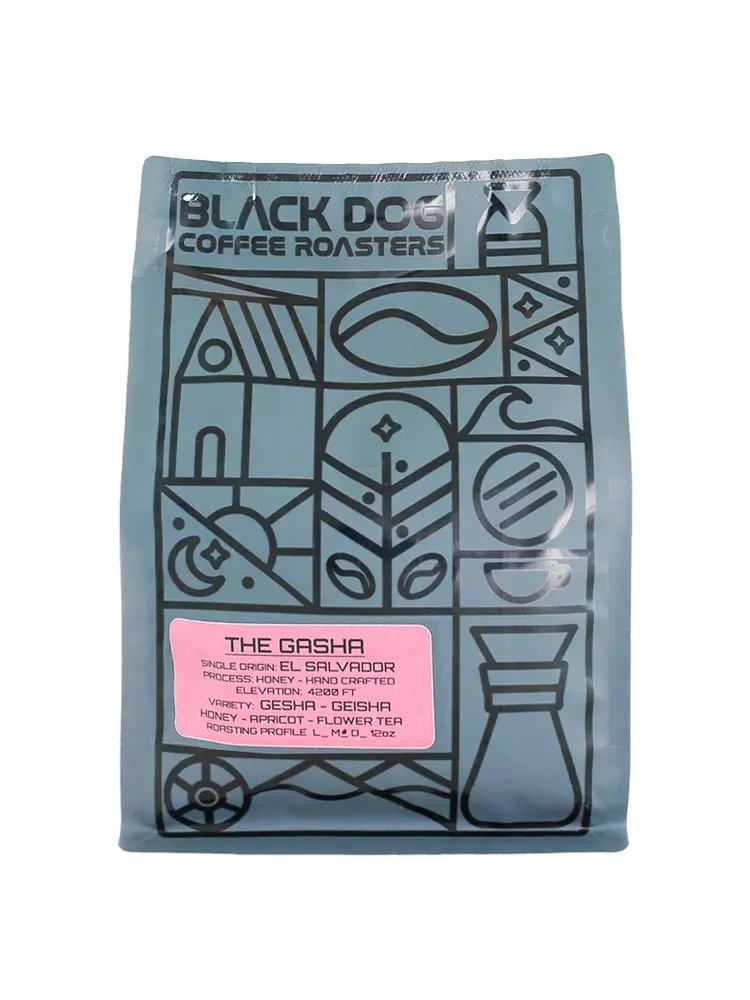 Black Dog Coffee Roasters "The Gasha" From El Salvador Whole Bean Coffee 12oz Bag, Signal Hill, California