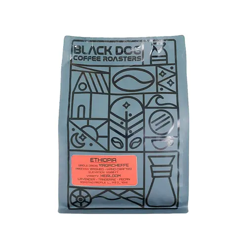 Black Dog Coffee Roasters"The  Ethiopian" Whole Bean Coffee 12oz Bag, Signal Hill, California