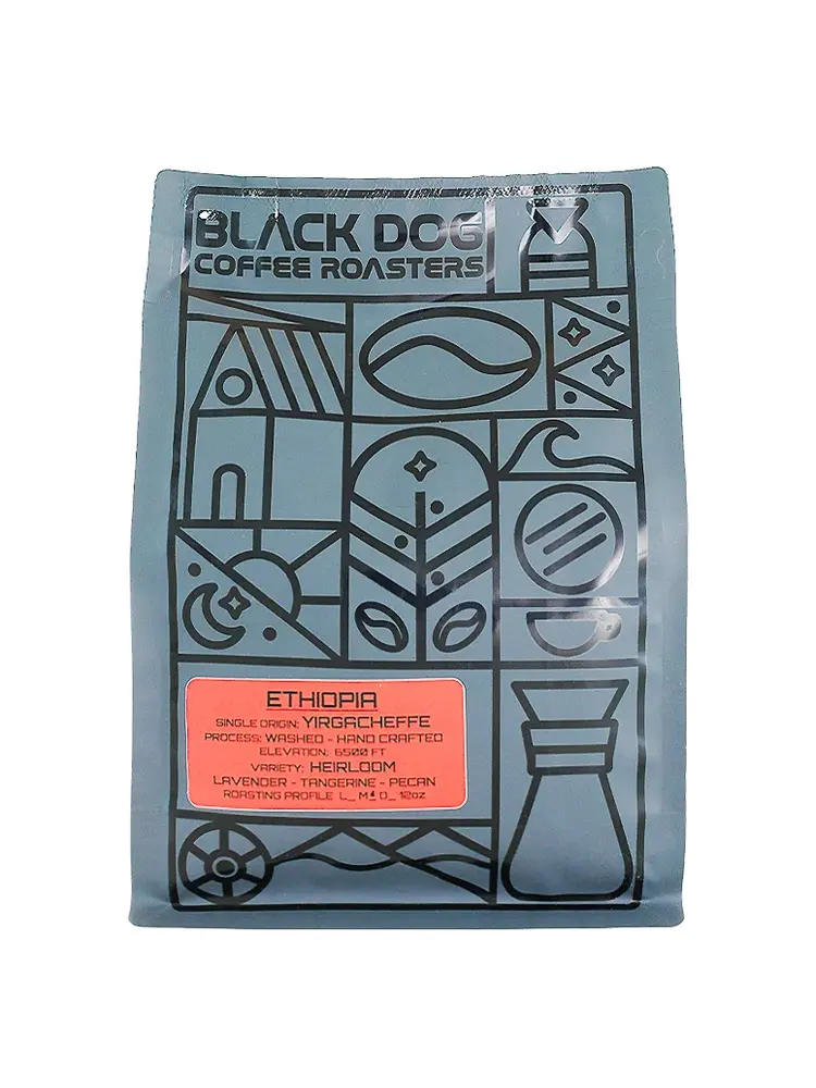 Black Dog Coffee Roasters"The  Ethiopian" Whole Bean Coffee 12oz Bag, Signal Hill, California