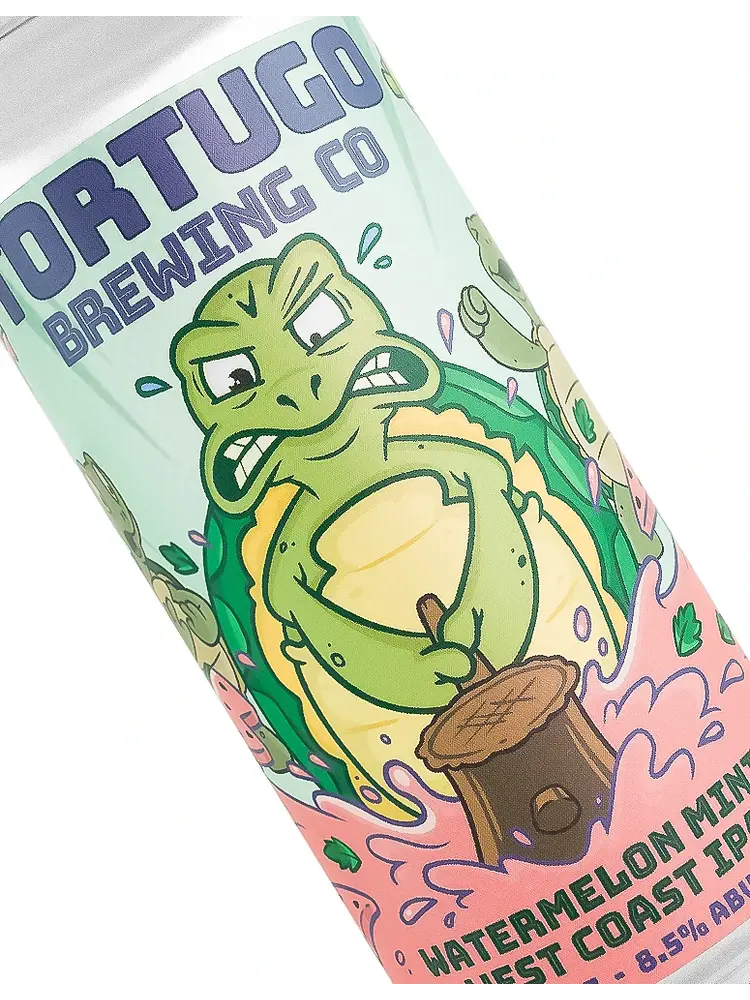 Tortugo Brewing "Watermelon Mint West Coast IPA" Double India Pale Ale 16oz Can - Inglewood, CA