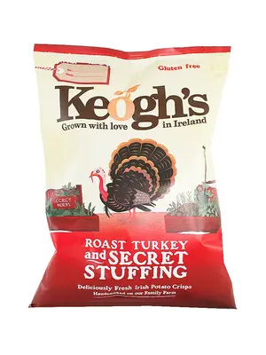 Keogh's "Roast Turkey And Secret Stuffing" Irish Potato Crispa 4.4oz Bag, Ireland