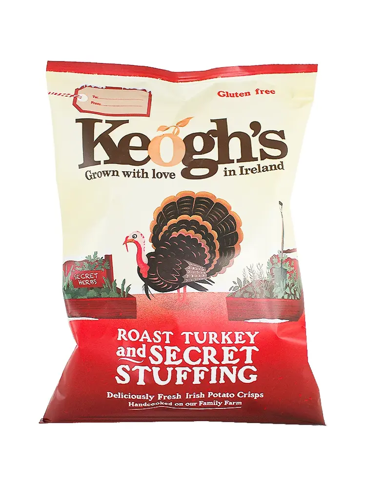 Keogh's "Roast Turkey And Secret Stuffing" Irish Potato Crispa 4.4oz Bag, Ireland