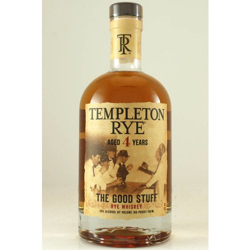 Templeton Rye Whiskey "The Good Stuff" Aged 4 Years Templeton Rye Whiskey "The Good Stuff" Aged 4 Years