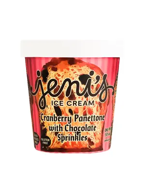 Jeni's "Cranberry Panettone" With Chocolate Sprinkles Ice Cream Pint, Ohio Jeni's "Cranberry Panettone" With Chocolate Sprinkles Ice Cream Pint, Ohio