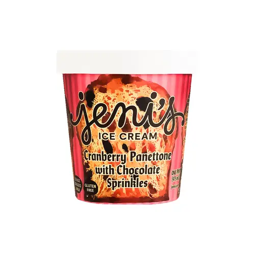 Jeni's "Cranberry Panettone" With Chocolate Sprinkles Ice Cream Pint, Ohio Jeni's "Cranberry Panettone" With Chocolate Sprinkles Ice Cream Pint, Ohio