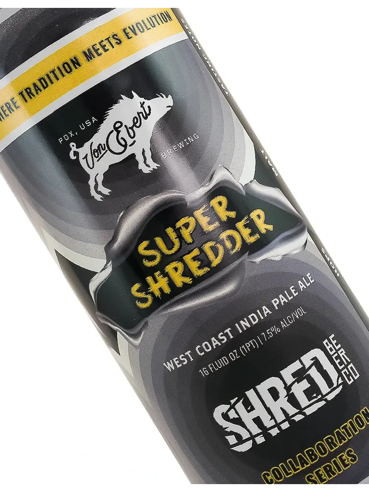 Von Ebert Brewing/Shred Beer "Super Shredder" West Coast India Pale Ale 16oz Can - Portland, OR