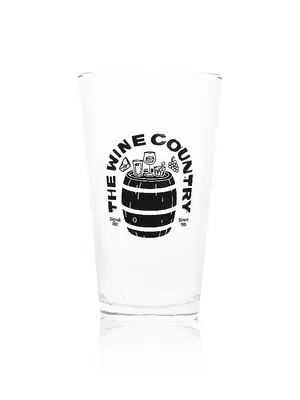 The Wine Country Black Barrel Beer Pint Glass