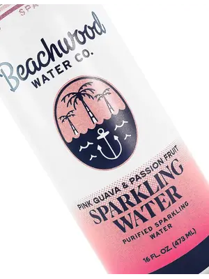 Beachwood Water "Pink Guava & Passion Fruit" Sparkling Water 16oz Can, Huntington Beach, California Beachwood Water "Pink Guava & Passion Fruit" Sparkling Water 16oz Can, Huntington Beach, California