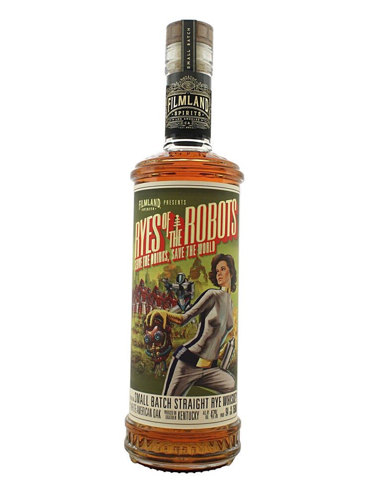 Filmland Spirits "Ryes Of The Robots" Small Batch Straight Rye Whiskey, Los Angeles, California