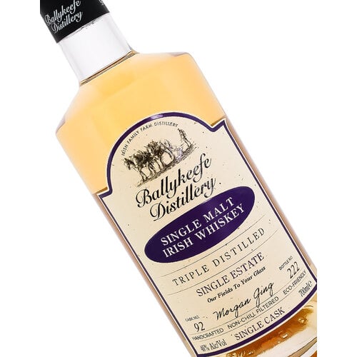 Ballykeefe Single Malt Irish Whiskey Triple Distilled Single Estate Single Cask 700ml, Kilkenny