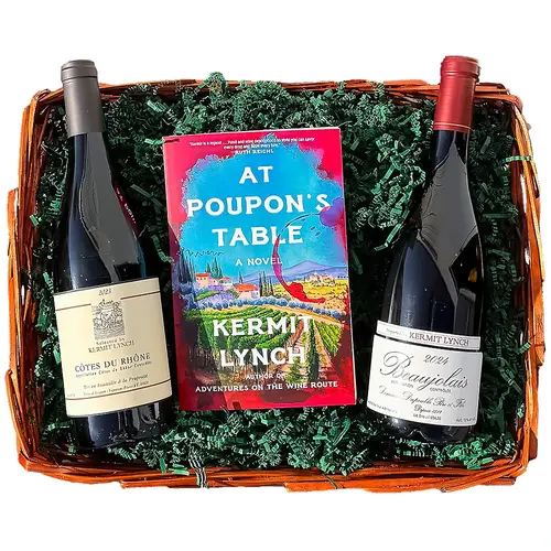 "At Poupon's Table" Two-Bottle & Book Kermit Lynch Gift Basket