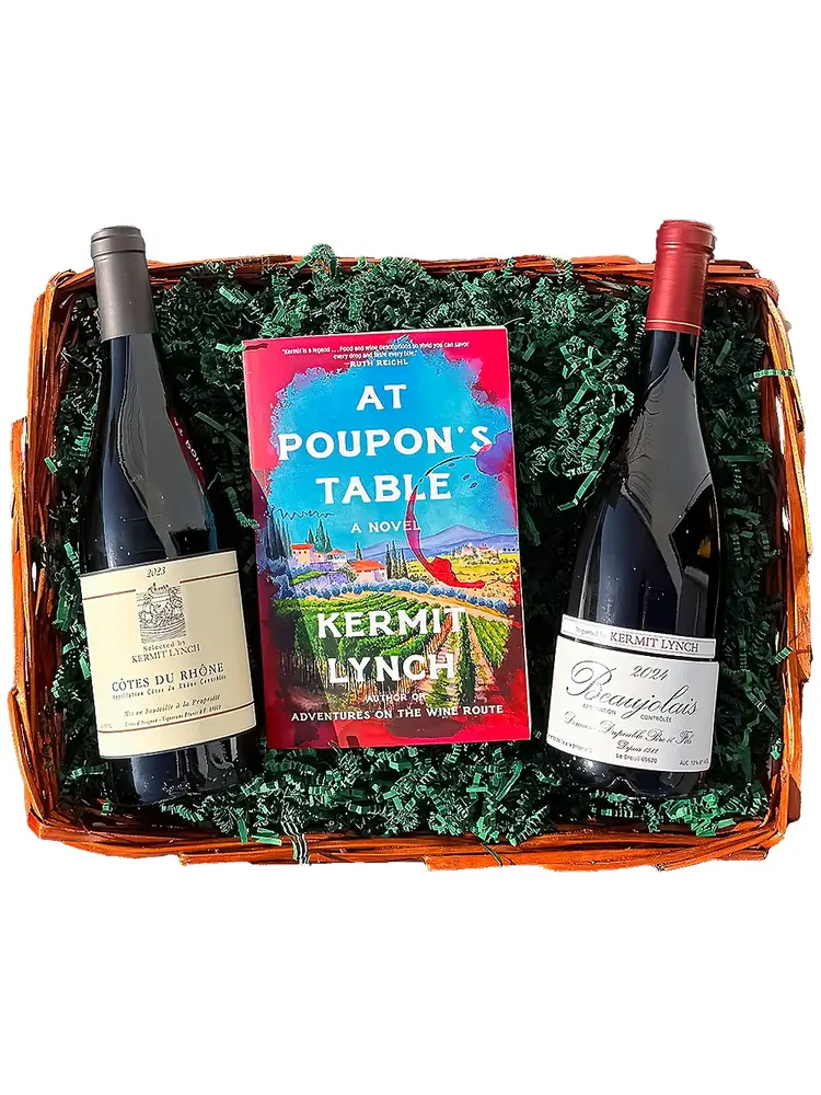 "At Poupon's Table" Two-Bottle & Book Kermit Lynch Gift Basket