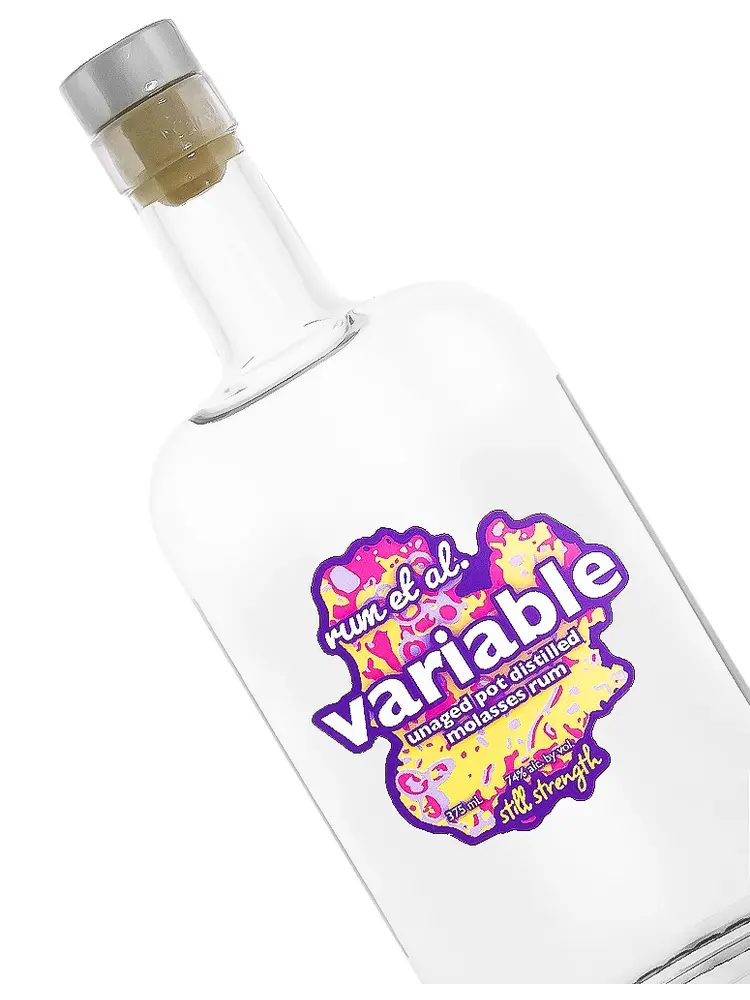 Rum Et Al ."Variable Dunderclap" Unaged Pot Distilled Mosasses Rum Still Strength Half Bottle, Los Angeles, California