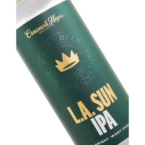 Crown & Hops Brewing "L.A. Sun" IPA 16oz Can - Vista, CA
